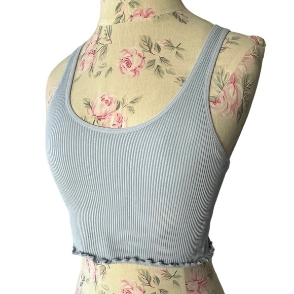 SPIRITUAL GANGSTER Seamless Top Crop Bra, light Blue, size M/L - Picture 2 of 15